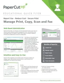 Papercut, Mf, Education Flyer, Prior & Nami Business Systems